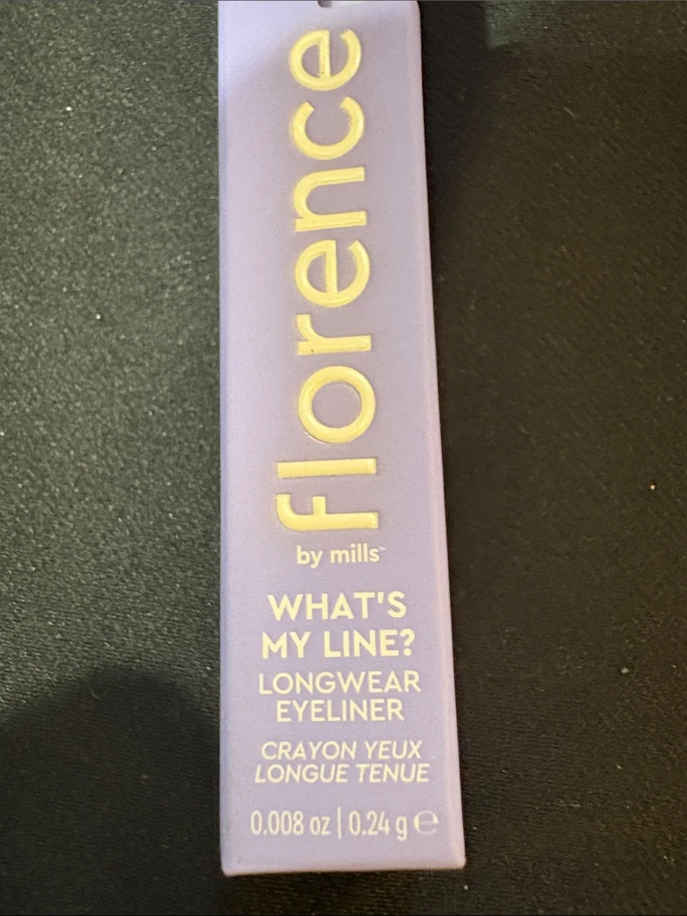 Florence by Mills Longwear Eyeliner - Lavender Packaging, brown pencil